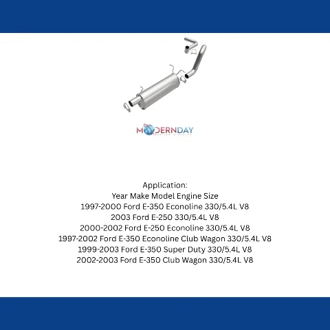 Fits 1997-2003 Ford Direct-Fit Replacement Exhaust System 106-0498